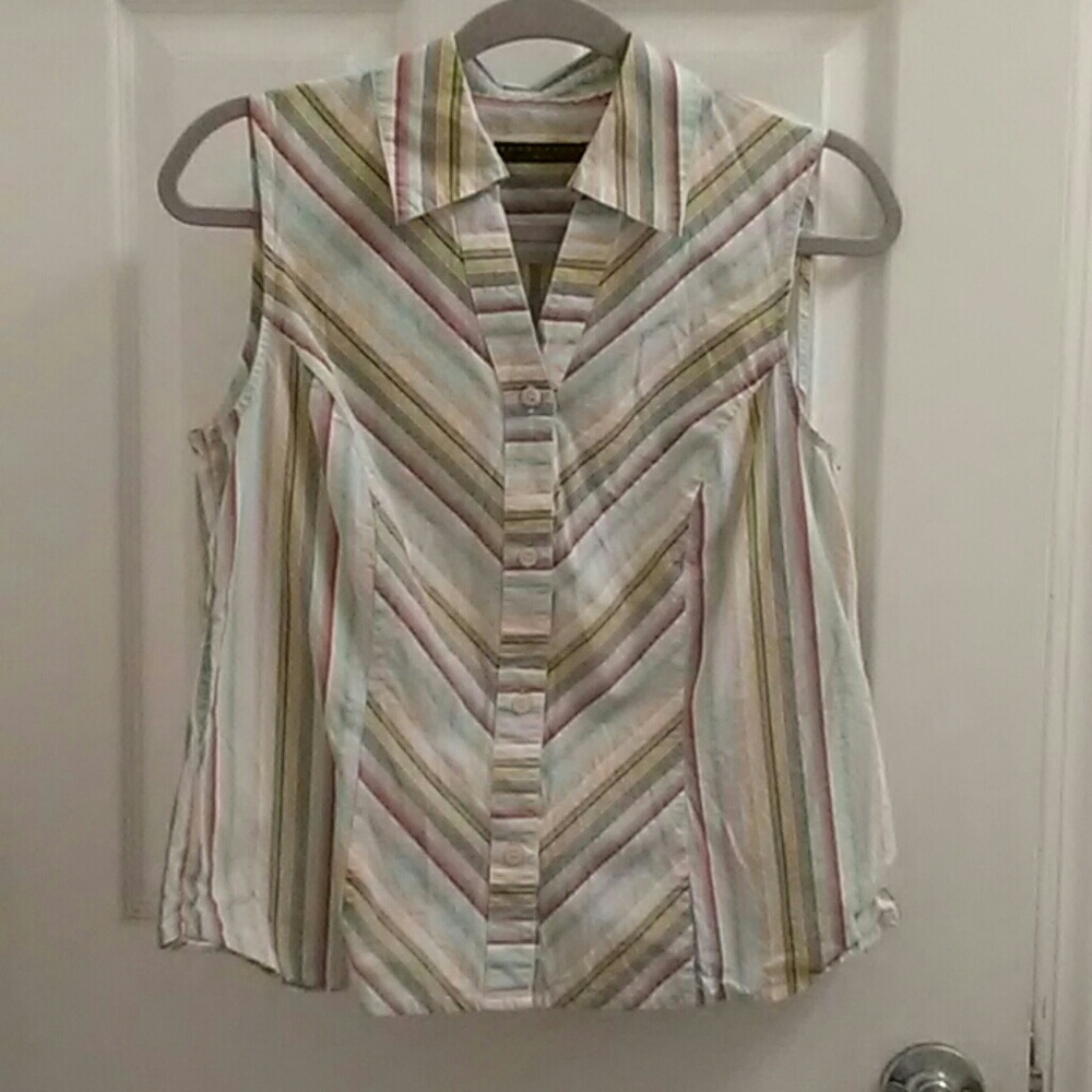 EUC APOSTROPHE WOMEN'S STRIPED TANK TOP